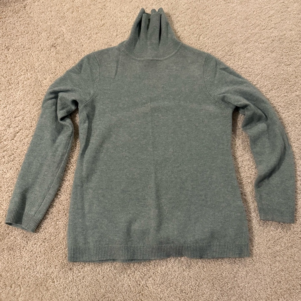 Charter Club Soft Green Cashmere turtleneck